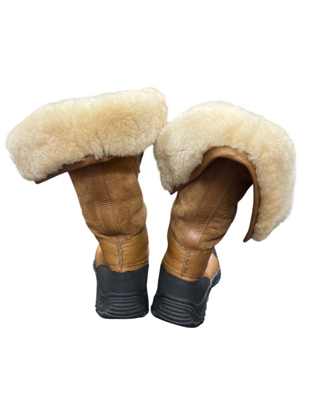 Ugg Adirondack wms sheeplined fur leather brown below knee boots sz 9.5 SKU10674 - Picture 8 of 16